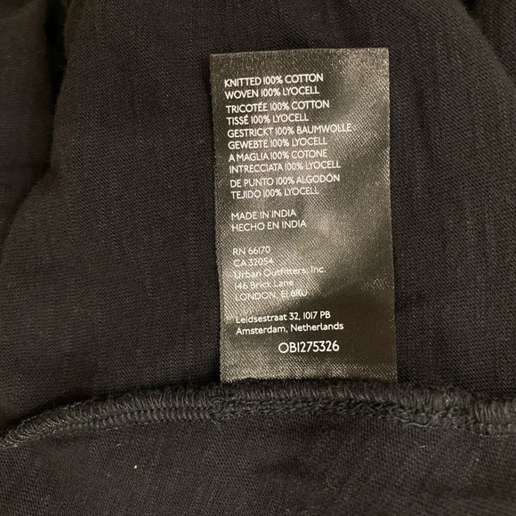 Anthropologie Daily Practice Ruffle-Hem Mini Dress black size S - Picture 4 of 7